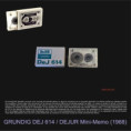 1968 GRUNDIG DEJ 614/ TYP 720 DEJUR MINI MEMO